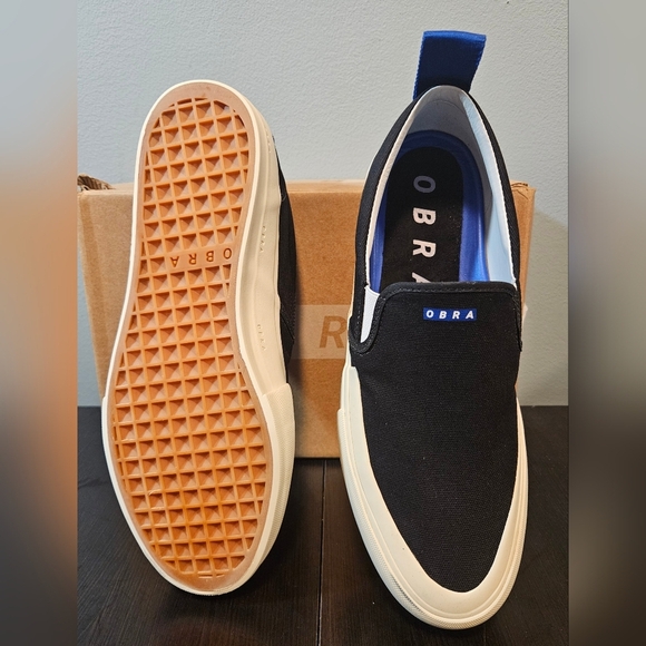 OBRA slip on canvas black/blue/ off white mens - Picture 7 of 8